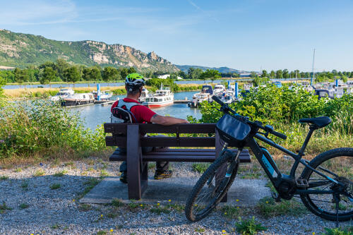 Pause vélo au port de l'Epervière, Valence 