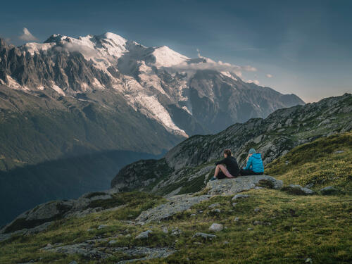 Pause randonnée face au Mont Blanc (74) 