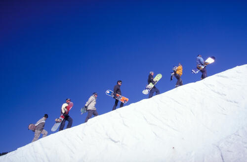 Snowboard à St Gervais - Massif du Mont Blanc (74) 