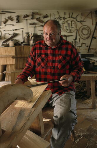 Serge Grosfilley, artisan du bois "tavaillonneur" à Mijoux - Pays de Gex (01) 