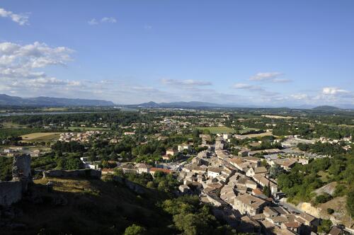 Vue sur la vallée du Rhône depuis Châteauneuf-du-Rhône (26) 