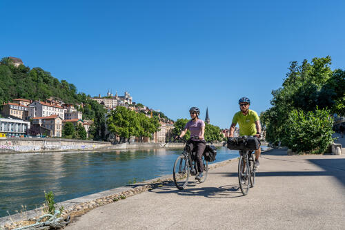 A vélo sur les berges de la Saône - Lyon 