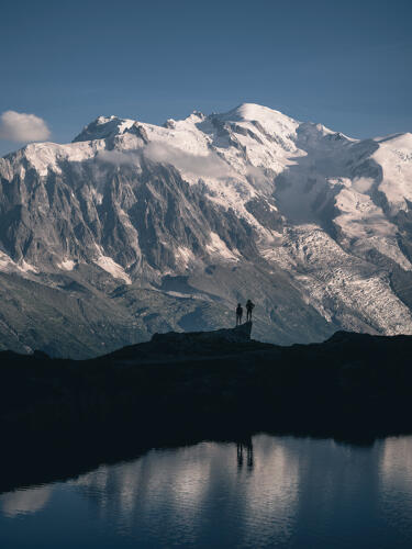 Le Lac des Chéserys, face au Mont Blanc (74) 