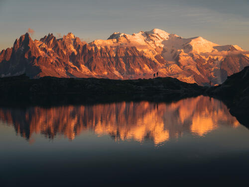Le Lac des Chéserys, face au Mont Blanc (74) 