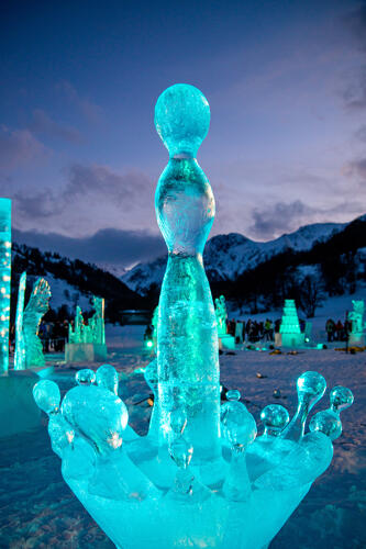 Valloire, concours de sculpture sur glace - Maurienne (73) 